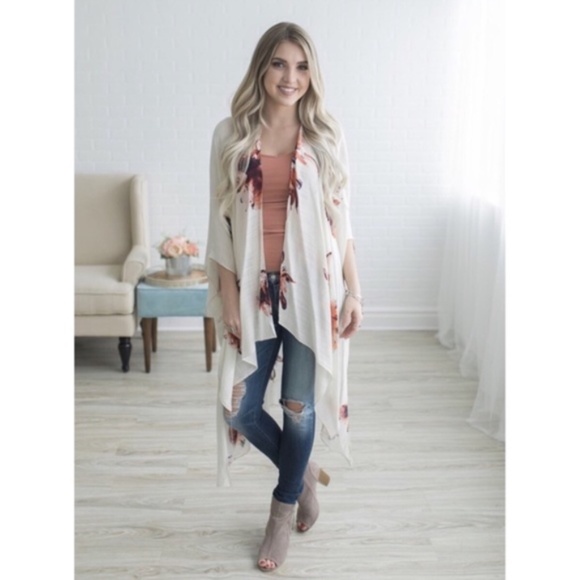 Boho Kimono - Cream - Picture 2 of 3